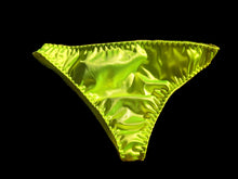 Load image into Gallery viewer, GREEN SATIN PANTIES &amp; MATCHING BRA WITH FEATHER TRIM