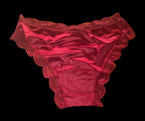 RED LACE SATIN PANTIES