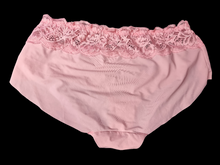 Load image into Gallery viewer, Pink used panties, pre-loved and available for discreet purchase with fast shipping.