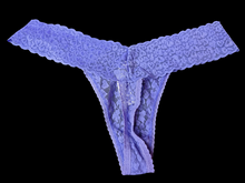 Load image into Gallery viewer, Purple used panties, pre-loved and available for discreet purchase with fast shipping.