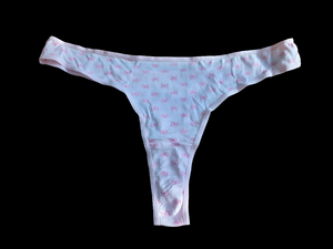 PINK BOW PATTERN COTTON THONG