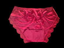 Load image into Gallery viewer, RED SATIN FULL BACK PANTIES