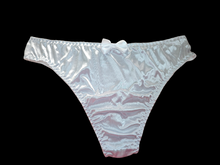 Load image into Gallery viewer, SILVER SATIN FULL BACKS WITH BOW