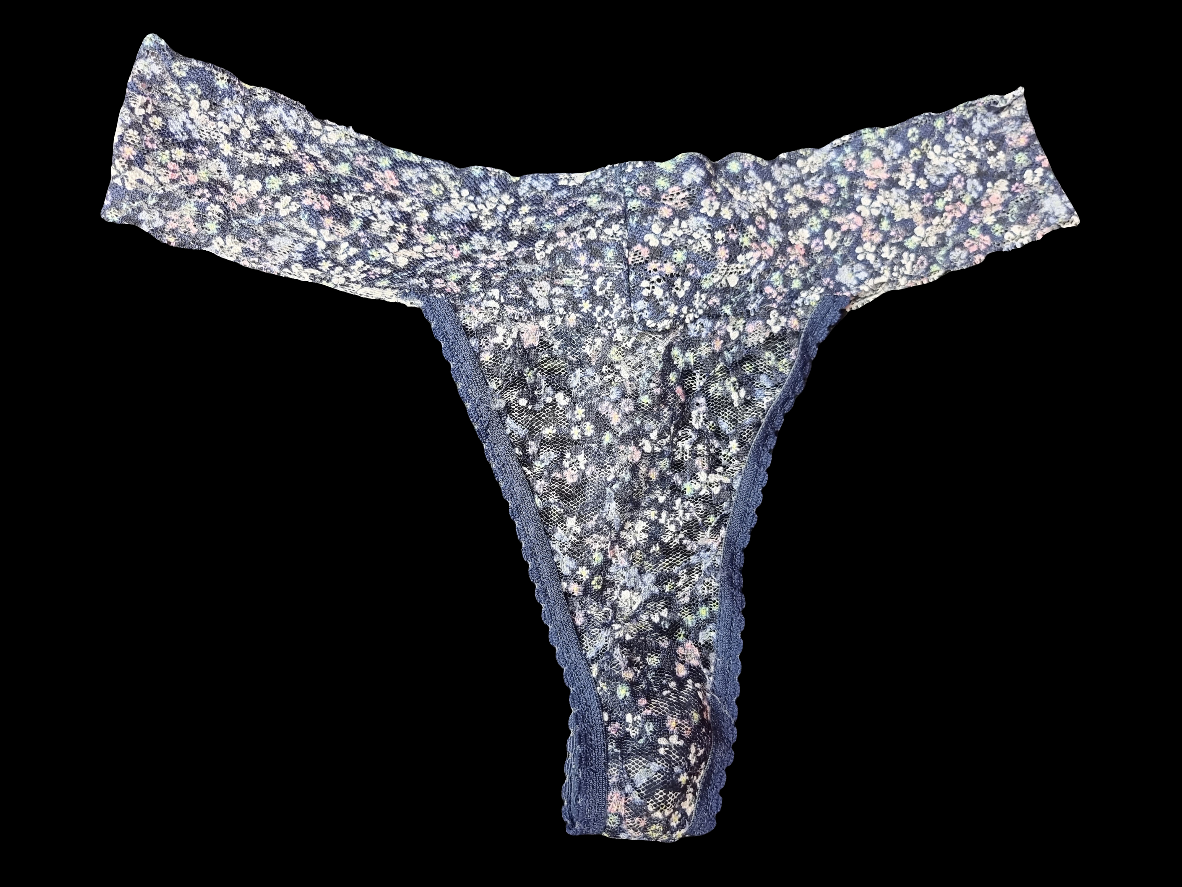 Blue used panties, pre-loved and available for discreet purchase with fast shipping.