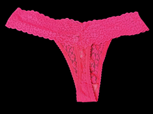 Load image into Gallery viewer, Pink used panties, pre-loved and available for discreet purchase with fast shipping.