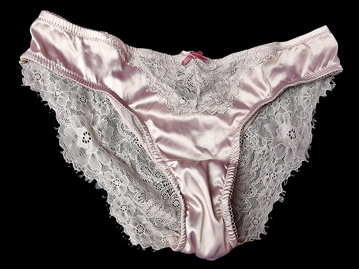 Pink used panties, pre-loved and available for discreet purchase with fast shipping.