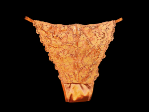 ORANGE SATIN TANGA PANTIES