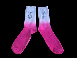 PINK & WHITE BARBIE SOCKS