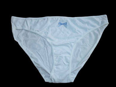 WHITE COTTON BOW BRIEFS