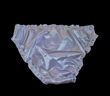 Load image into Gallery viewer, PURPLE SATIN RUFFLE FULL BACKS