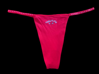 RED HELLO KITTY DIAMANTE THONG