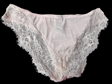 Load image into Gallery viewer, Pink used panties, pre-loved and available for discreet purchase with fast shipping.