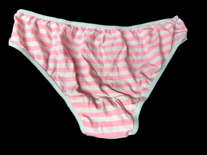 Pink used panties, pre-loved and available for discreet purchase with fast shipping.