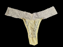 Load image into Gallery viewer, YELLOW COTTON LACE THONG