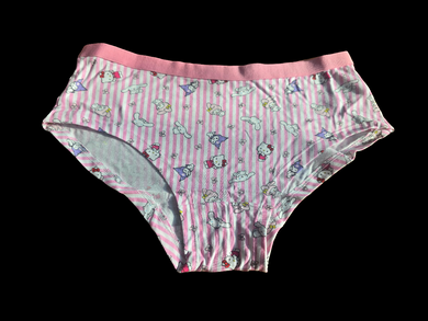 PINK & WHITE STRIPED HELLO KITTY COTTON FULL BACKS