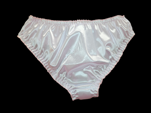 PINK & WHITE SATIN FULL BACK PANTIES