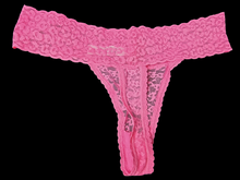 Load image into Gallery viewer, Pink used panties, pre-loved and available for discreet purchase with fast shipping.