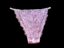 Load image into Gallery viewer, BABY PINK SATIN TANGA PANTIES