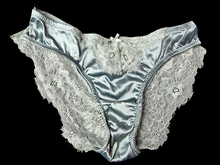 Load image into Gallery viewer, Green used panties, pre-loved and available for discreet purchase with fast shipping.