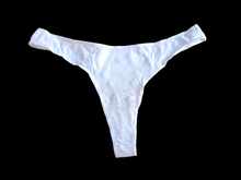 Load image into Gallery viewer, WHITE COTTON THONG