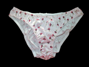 BABY PINK SATIN ROSE PANTIES