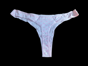 PINK BOW PATTERN COTTON THONG